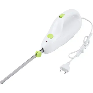 Elektromesser Edelstahl, Elektrisches Brotmesser Küchenmesser mit Doppelschalter Küchen Universalmesser, für Müheloses Schneiden von Brot Fleisch und Tiefkühlgut