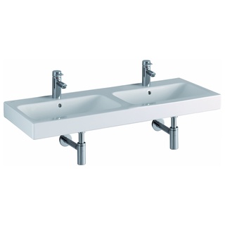 Keramag / Geberit iCon Doppelwaschtisch 1200 mm x 485 mm - Weiß Alpin KeraTect - 124120600