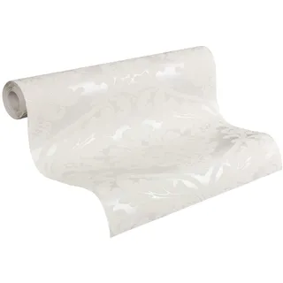 A.S. Création Vliestapete Barock 0,64 x 10 m 554338 Schwarz/Silber/Weiß