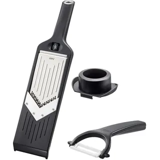 Gefu Bundle: Gemüsehobel Violi 2.0 & Keramikschäler Ceramo - V-Hobel | Vielseitiger V-Schneider mit 5 Schnittstärken & Julienne-Klinge - Scharfer Sparschäler für Obst & Gemüse - Spülmaschinenfest