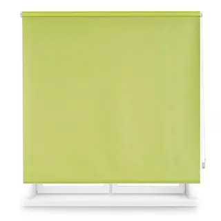 INTERBLIND Verdunkelungsrollo, glatt, hochwertig, Größe 120 x 230 cm Breite x Höhe – Stoffmaß 117 x 225 cm – Thermisch Pistazien – Licht, Kälte und Wärme