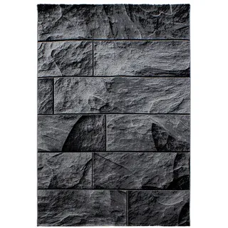 KADIMA DESIGN Teppich Kurzflor DRAU in Schwarz, in Steinoptik, 280 x 370 cm