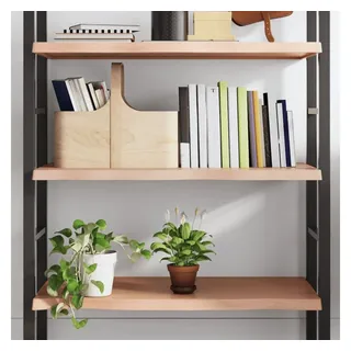 furnicato Wandregal aus massivem Eichenholz 80x50x2-4 cm Hellbraun mit, 1-tlg., Lackiertes Wandboard mit hoher Belastbarkeit als Ablage im Bad braun 50 cm x 4 cm x 80 cm