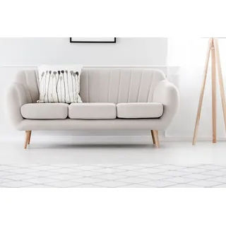 Teppich ME GUSTA "Vivica 200" Gr. 4, blau (graublau, weiß), B:160cm H:20mm L:230cm, Kunstfaser, Teppiche, Teppich, besonders weich durch Microfaser, Wohnzimmer