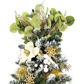 Laalu Weihnachtsbaum, Weiß, Champagner, Grün, Gold, Stein, Kunststoff, Tanne, Freiform, 60 cm, Dekoration, Weihnachtsdekoration, Weihnachtsbäume & Zubehör