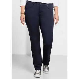 Sheego Jerseyhose Stretch-Hose normal elastische Twill-Qualität blau 44