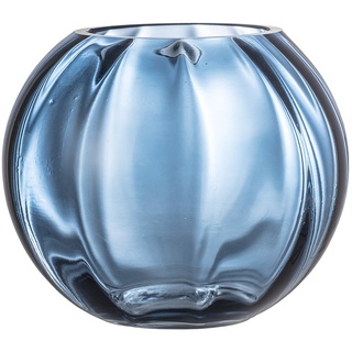 Bloomingville - Glas-Vase, Ø 18 x H 15 cm, blau