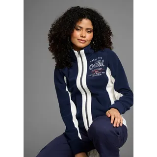 KangaROOS Fleecejacke in marine-w.weiß | Gr.: 32/34,