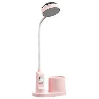 Kinderschreibtischlampe Mit Stifthalter, Farbwechselnde Nachttischlampe, Wiederaufladbare Led-leselampe, 114 X 114 X 153 Mm, Rosa