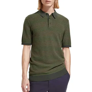 Scotch & Soda 174565 Kurzarm-poloshirt - Military Stripe - M
