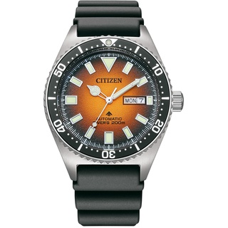 CITIZEN Herren Analog Automatik Uhr mit Polyurethan Armband NY0120-01ZE