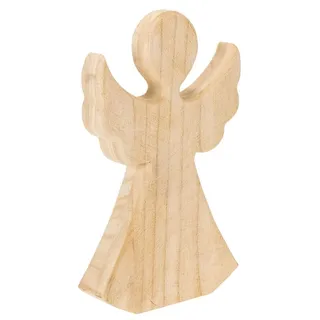 Elegante Dekofigur Engel aus Holz für festliche Wohnakzente