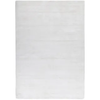 Tom Tailor Shine uni Handwebteppich 160 x 230 cm Beige/Weiß