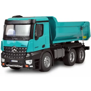 AMEWI LKW Mercedes Benz Arocs Kipper PRO Metall 2,4GHz RTR grau türkis (22533)