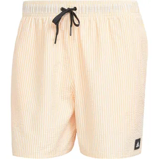 Adidas Stripey Classics Swim Short Length Badehose, Spark/White, S