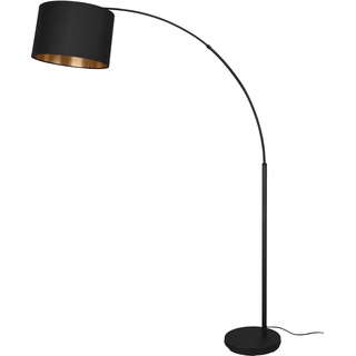 Stehlampe TRIO LEUCHTEN "Bolivia" Lampen Gr. 1 flammig, Ø 35,0 cm Höhe: 171,0 cm, schwarz (schwarz matt) Bogenlampe Bogenlampen