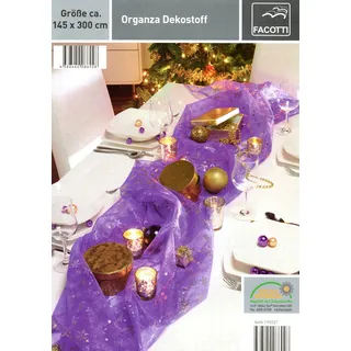 Organza Deko Stoff Weihnachtstischläufer Lila Weihnachten Tischläufer 145x300