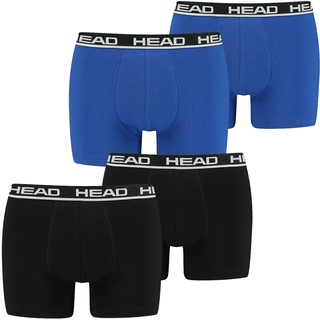 HEAD Herren Boxershort Basic Boxer 4er 6er 8er Multipack in L Schwarz 005 &  Blau / Schwarz 006