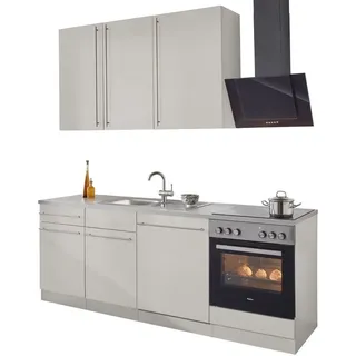 wiho Küchen Küchenzeile Chicago, ohne E-Geräte, Breite 220 cm beige