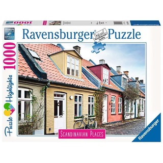 Ravensburger Puzzle Scandinavian Places 16741 - Häuser in Aarhus, Dänemark 1000 Teile Puzzle für Erwachsene und Kinder ab 14 Jahren