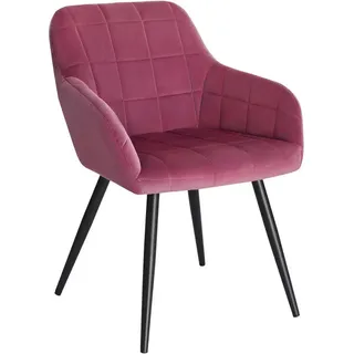 Woltu Esszimmerstuhl, Bordeaux, Metall, Textil, 56x81x62 cm, Esszimmer, Stühle, Esszimmerstühle, Armlehnenstühle