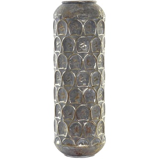 DKD Home Decor Orientalische Vase aus Metall, Grau, 19 x 19 x 47 cm (Referenz: S3015268)