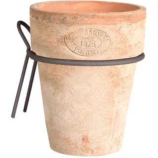 degawo Terracotta Ton Pflanz Wand Blumen Topf Über Umtopf rund Metall Halterung Hängen