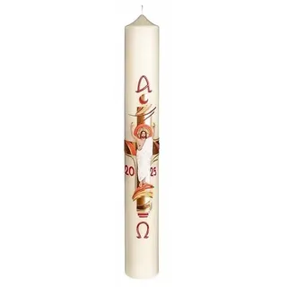 Wiedemann Osterkerzen 60 x 8 cm mit 10% Bienenwachs (Nr. 11) - Kerze, Unparfümiert, Traditionell & Elegant, Religiös, Ganzjährig, Natürlich, Pflanzlich, 1 Stück