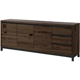 MASSIVMOEBEL24.DE Sideboard 210 x 85 x 45 cm Tabacco Braun geölt