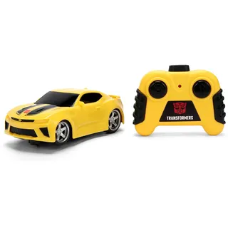 Jada Toys Transformers RC Bumblebee Chevrolet Camaro (14 cm) – ferngesteuertes Auto, 1-Kanal Steuerung, 2,4 GHz, für Fans und Kinder ab 3 Jahren, inkl. Fernbedienung, Maßstab 1:32
