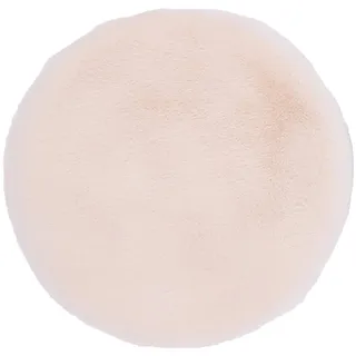 SWECOMZE Plüsch Stuhlkissen, 45 * 45cm Kunstfell Plüsch sitzauflage Bürostuhlkissen Schülermatte, sitzkissen rund Fell Optik Nachahmung Wolle Sofa Matte (Beige)