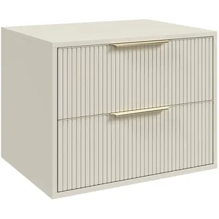Badplaats Waschbeckenunterschrank Rimini 2 Schubladen 60 x 46 x 46 cm Beige