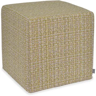 H.O.C.K. Sitzhocker H.O.C.K. Mosaico Hocker Cube eckig 45x45x45cm gelb olive col. 24, Hocker, Barhocker & Sitzhocker, Pouf, Badhocker, Wohnzimmer Hocker gelb|grün