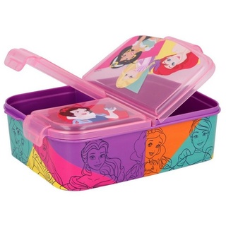 Disney Princess Lunchbox »Ariel Jasmin Schneewittchen Cinderella Mädchen Kinder Brotdose«, Vesperdose mit 3 Fächern bunt