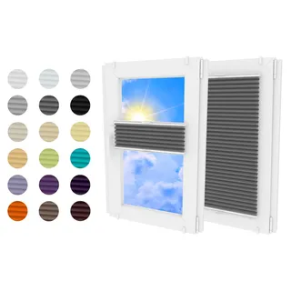 Thermo Plissee Ohne Bohren - Nicht-invasive Griffe - Schnelle und Einfache Installation Plissee - Rollo Ohne Bohren - Aluminiumbeschichtung Reflektiert Sonnenlicht - Rollos Für Fenster jeder Form