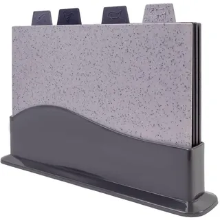 Intirilife KPYTO Schneidebrett Set Kunststoff 5-tlg. 4 x 30 cm Grau/Schwarz