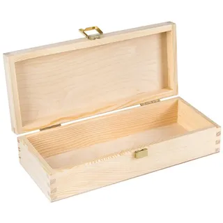 Creative Deco Holzkiste mit Deckel und Schloss Kleine Holzbox Geschenkbox