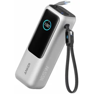 Anker Powerbank (25K, 165W, integriertes USB-C + einziehbares Kabel)