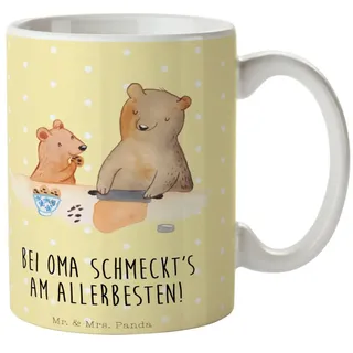 Mr. & Mrs. Panda Tasse Oma Backen, Tasse, Gelb Pastell, Großmutter Kekse, Backen, Becher, Ta, Keramik, Lieblingsoma Kaffeebecher Keramiktasse gelb