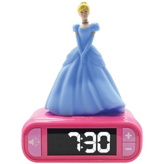 Lexibook Lexibook Disney Cinderella Kinderwecker Mit 3D Figur - Digitale Uhr Mit LCD Anzeige, Alarm-und Schlummer-Funktion, Besonderen Klingeltönen Und Nachtlicht, Für Kinder Ab 3 Jahren