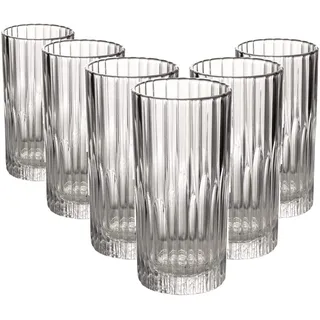 Duralex 1058AB06A0111 Manhattan Longdrinkglas, Saftglas, Wasserglas, 305ml, Glas, transparent, 6 Stück