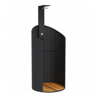 vidaXL Gartendusche 100x100x241,5 cm schwarz