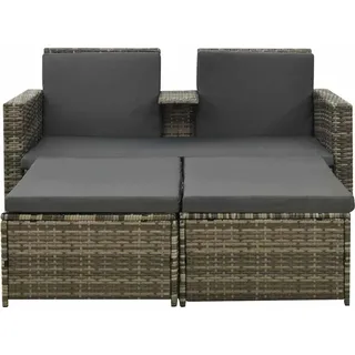 vidaXL Garten-Lounge-Set 3-tlg. grau 313128