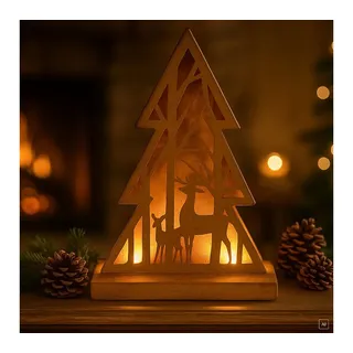 abc HOME LED-Dekofigur Tannenbaum, Metall, LEDs, batteriebetrieben, 38 cm