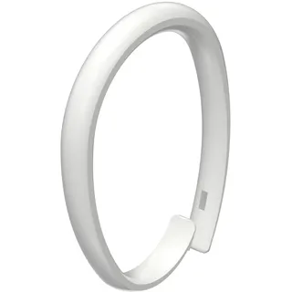 Interdeco Duschvorhangringe oval in Weiß Kunststoff verschließbare Duschringe 60/49 mm (60 Stück)