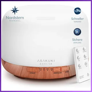 Aroma Diffuser 500ml Ultraschall für Ätherische Öle Luftbefeuchter mit