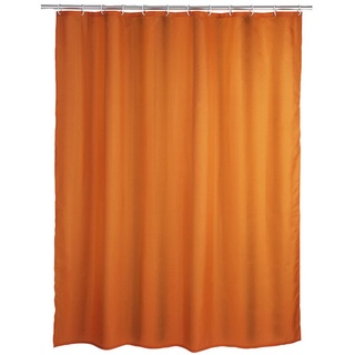 WENKO Duschvorhang »Anti-Schimmel«, BxH: 180 x 200 cm, Uni, orange