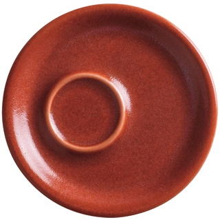 KAHLA 1T3518A93020W Homestyle Untertasse 11,7 cm siena red mediterranes Geschirr aus Porzellan mit Steingut- und Keramiklook kleine flache Untertasse für Espresso- und Mokkatasse rund rot