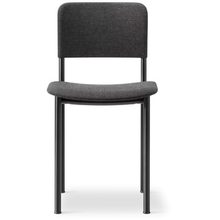 Plan Chair voll gepolstert, schwarz / re-wool 198
