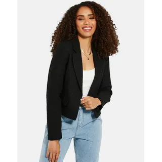 Threadbare Jackenblazer THB Kallithea cropped Boucle Blazer (1-tlg) im schlichten Design schwarz 36